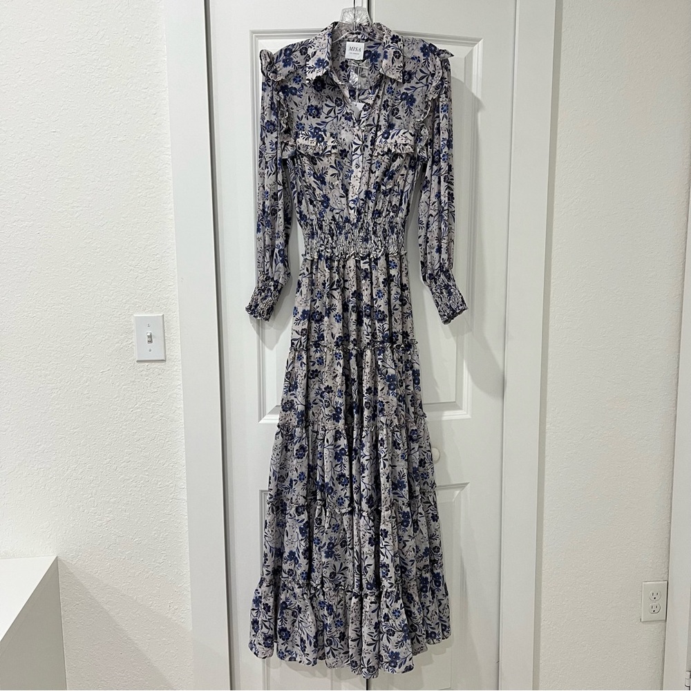 Misa Los Angeles Aydeniz Maxi Dress Floral Print Boho Dress Size XS/S - Picture 6 of 13